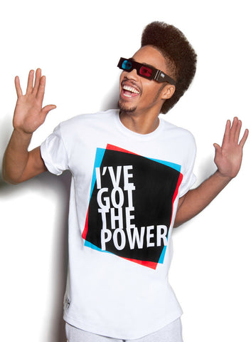 001 PWR 3D - T-SHIRT-WHITE