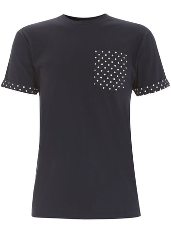000-POLKA DOT T-SHIRT-NAVY