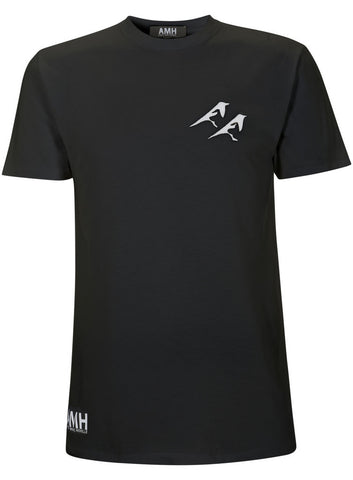 001-EMBROIDERED LUCK T-SHIRT-BLACK