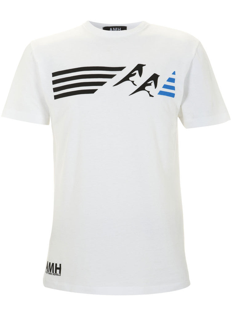 001-LUCKY STRIPE T-SHIRT-WHITE