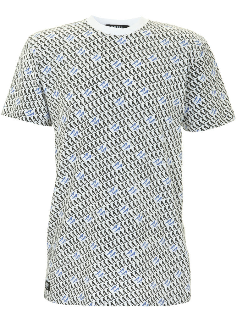 001- MAGPIE FOR LUCK PRINT T-WHITE