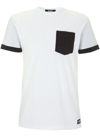001-SPOT FABRIC POCKET T-SHIRT-WHITE